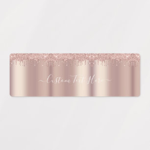 Étiquettes de Parties scintillant Gold Blush rose 