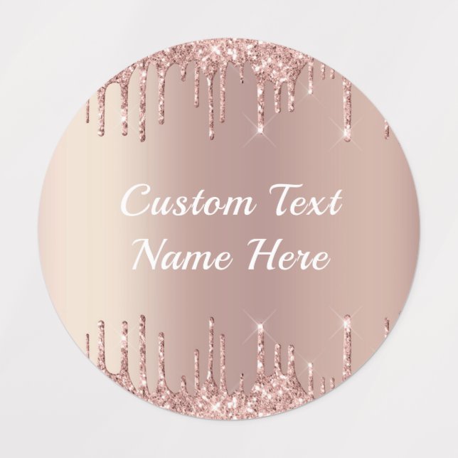 Étiquettes de Parties scintillant Gold rose avec t (Design 3)