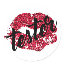 Étiquettes de Parties scintillant rouge