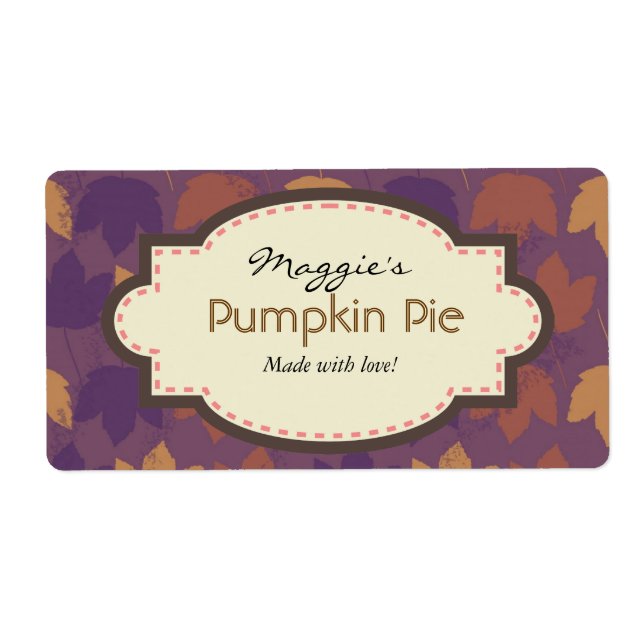 Étiquettes de pâtisserie Automne (Devant)