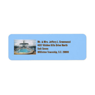 Étiquettes de piscine de bateau de croisière
