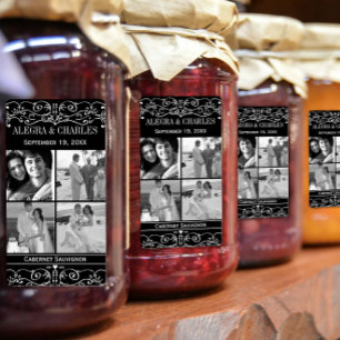 Étiquettes de pot de miel en gelée pour 4 photos d