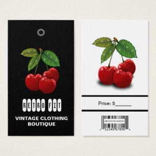 Étiquettes de prix de vêtements vintage Cerises av