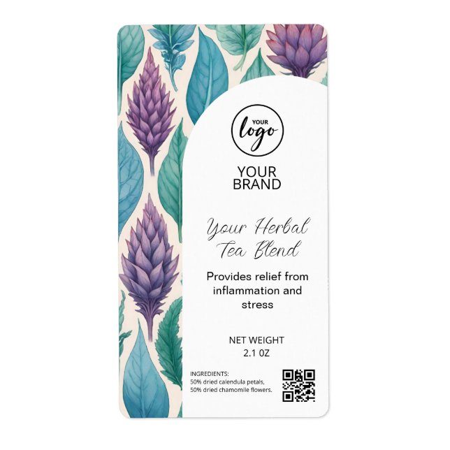 Étiquettes de produit de mélange de plantes (Devant)