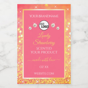 Étiquettes de produit Logo Diamants Paillettes Ora