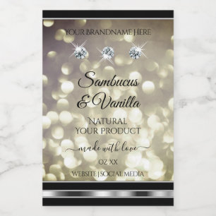 Étiquettes de produit Paillettes Platine Brillante
