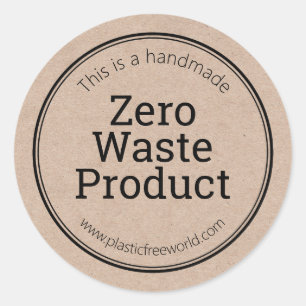 Étiquettes de produits de déchets simples Zero
