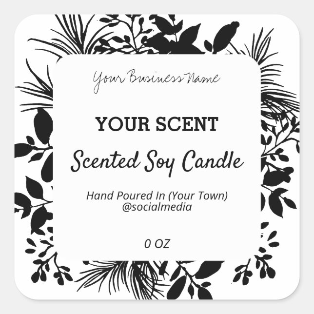 Étiquettes de produits de la verdure noire (Devant)