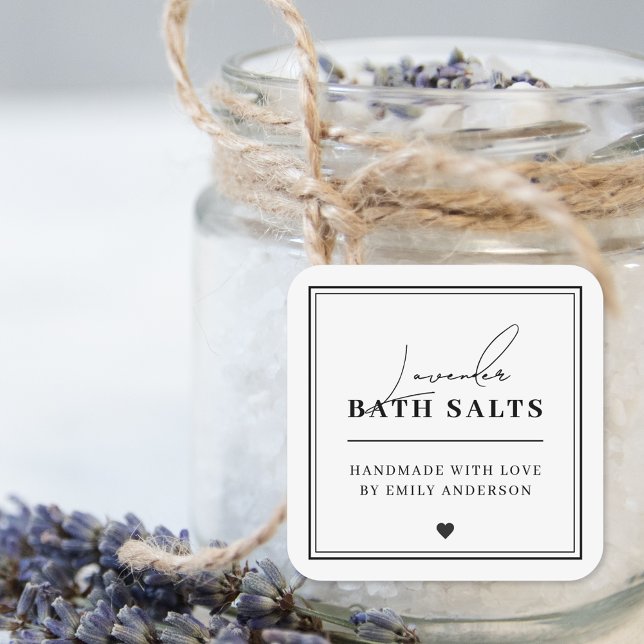 Étiquettes de produits de sel de bain maison moder (Créateur téléchargé)