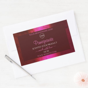 Étiquettes de produits en marbre rose brillant ave