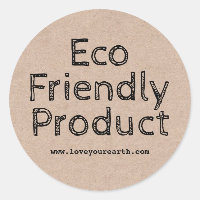 Étiquettes de produits entièrement Kraft Eco amica (Devant)