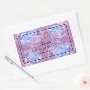 Étiquettes de produits floraux Lumineux violet Ros