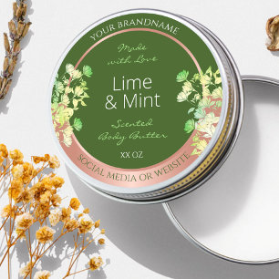 Étiquettes de produits floraux verts de forêt avec