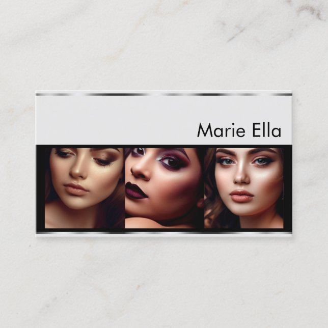 Étiquettes de produits gris argent avec logo Photo (Devant)