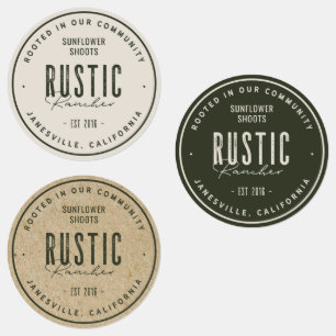 Étiquettes de produits imperméables Rustic Ranch