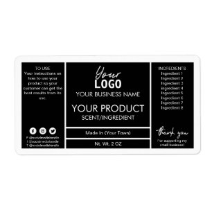 Étiquettes De Produits Maison Noir Et Blanc