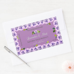 Étiquettes de produits modernes de lumière violet
