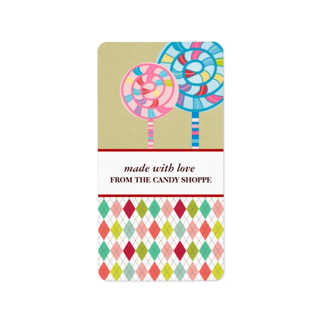 Étiquettes de produits pour entreprises Candy (Devant)