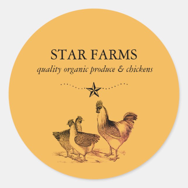Étiquettes de produits promotionnels de ferme biol (Devant)