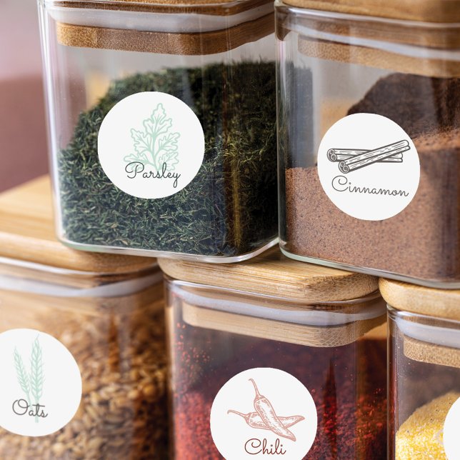 Étiquettes de rangement des herbes, des noix et de (Créateur téléchargé)
