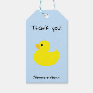 Étiquettes de remerciement Canard Jaune, Cadeau de
