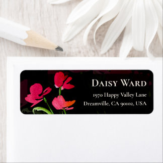 Étiquettes de retour d'adresse florales aquarelles