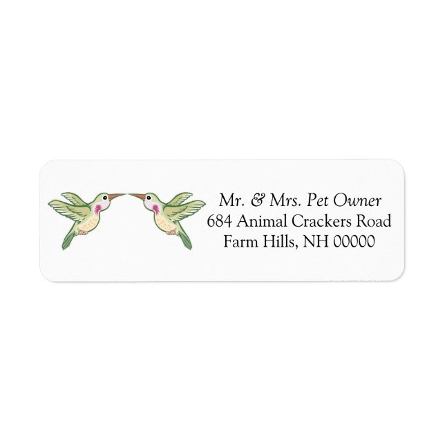 Étiquettes de retour des colibris Stickers (Devant)