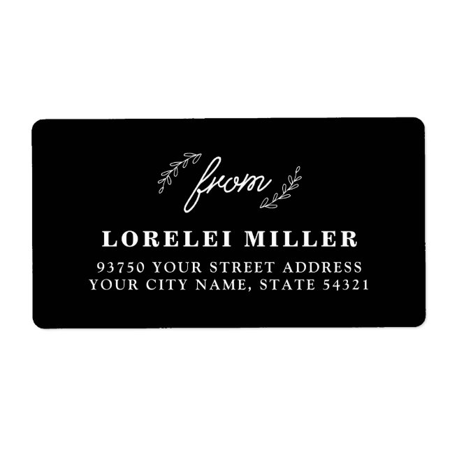 Étiquettes de retour fleur sauvage (Devant)