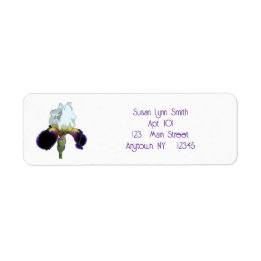 Étiquettes de retour Iris Violet et Blanc