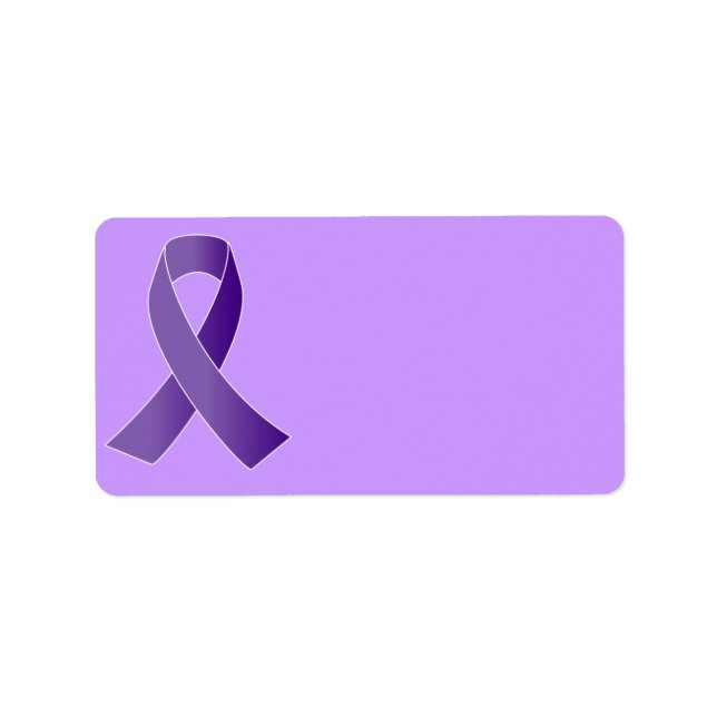 Étiquettes de ruban de support pourpre (Devant)