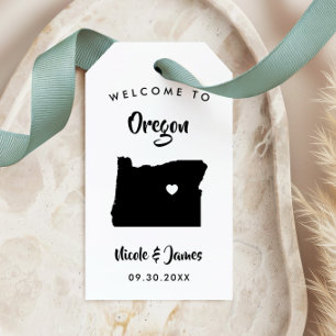Étiquettes de sac de bienvenue de mariage en Orego