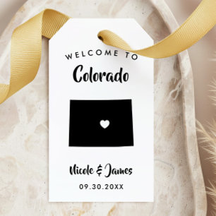 Étiquettes de sac de bienvenue pour mariage au Col