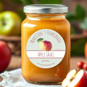 Étiquettes de sauce à la pomme maison
