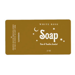 Étiquettes de savon à thème Boho Brown