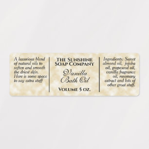 Étiquettes de savon de papier parchemin étanche