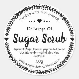 Étiquettes De Scruter À Sucre Faite À La Main Noir