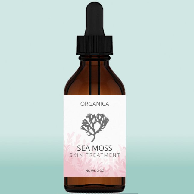 Étiquettes de soins de la peau de la mousse de mer (Créateur téléchargé)