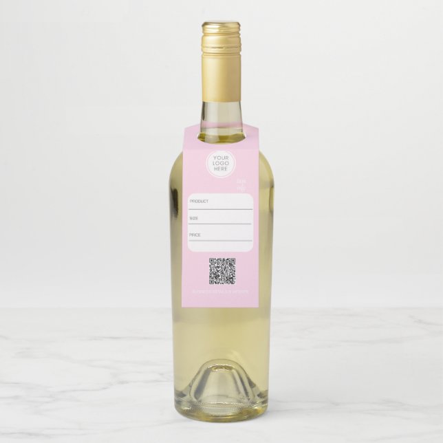 Étiquettes de suspension pour bouteilles avec logo (Sur bouteille)