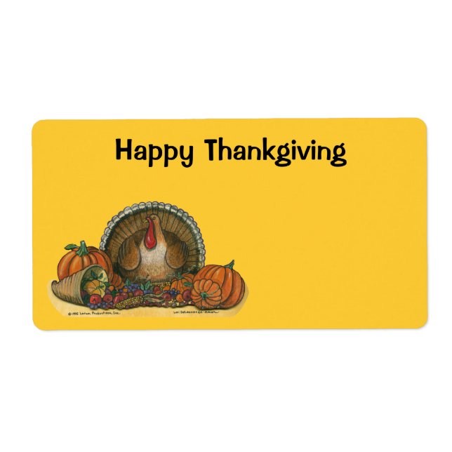 Étiquettes de Thanksgiving (Devant)