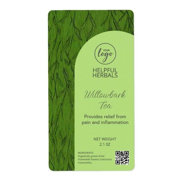 Étiquettes de thé d'écorce de Willowk (Devant)
