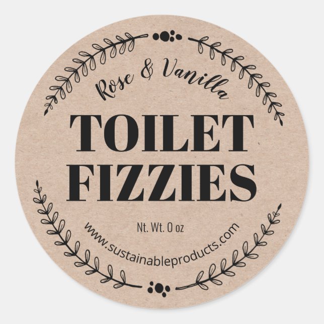 Étiquettes de toilette Fizzy (Devant)