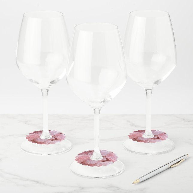 Étiquettes de verre à vin en papier gemme de crist (Lot)