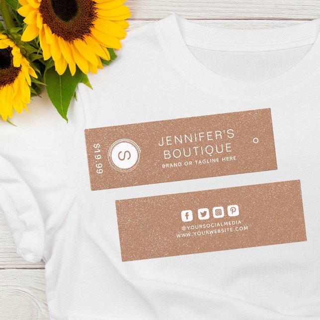 Étiquettes de vêtements Petite entreprise Apricot  (Créateur téléchargé)