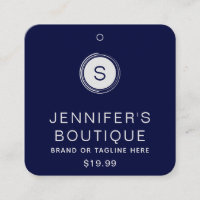 Étiquettes de vêtements Petite entreprise Bleu Arg