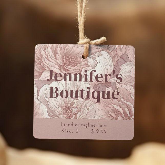 Étiquettes de vêtements Petite entreprise Dusty ro (Créateur téléchargé)