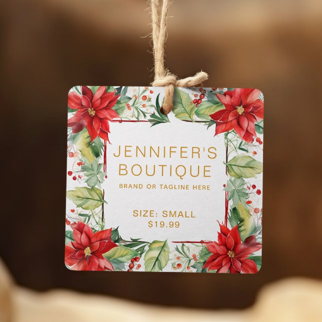 Étiquettes de vêtements Petite entreprise Noël Flo (Créateur téléchargé)