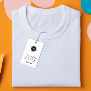 Étiquettes de vêtements Petite entreprise Noir Bla