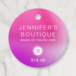 Étiquettes de vêtements Petite entreprise Ombre ro