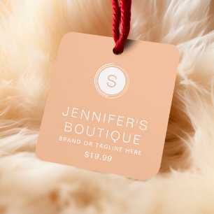 Étiquettes de vêtements Petite entreprise Orange B