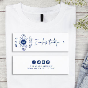 Étiquettes de vêtements Petite entreprise Prix bla